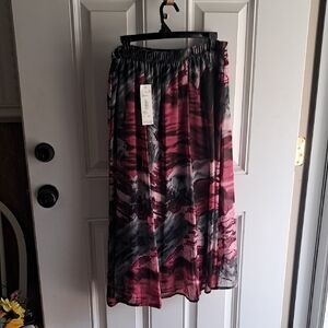 Elegant Pink and Black Women's Skirt